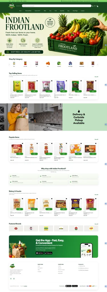 Indian Frootland — Fresh Farm-to-Home Grocery & Produce E-Commerce Platform