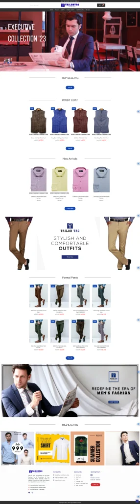 Tailor Tag — Executive Menswear & Custom Tailored Fashion Platform
