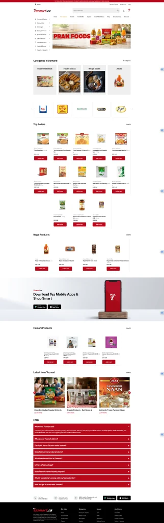 Tezmart — Online Grocery & South Asian Supermarket E-Commerce Platform